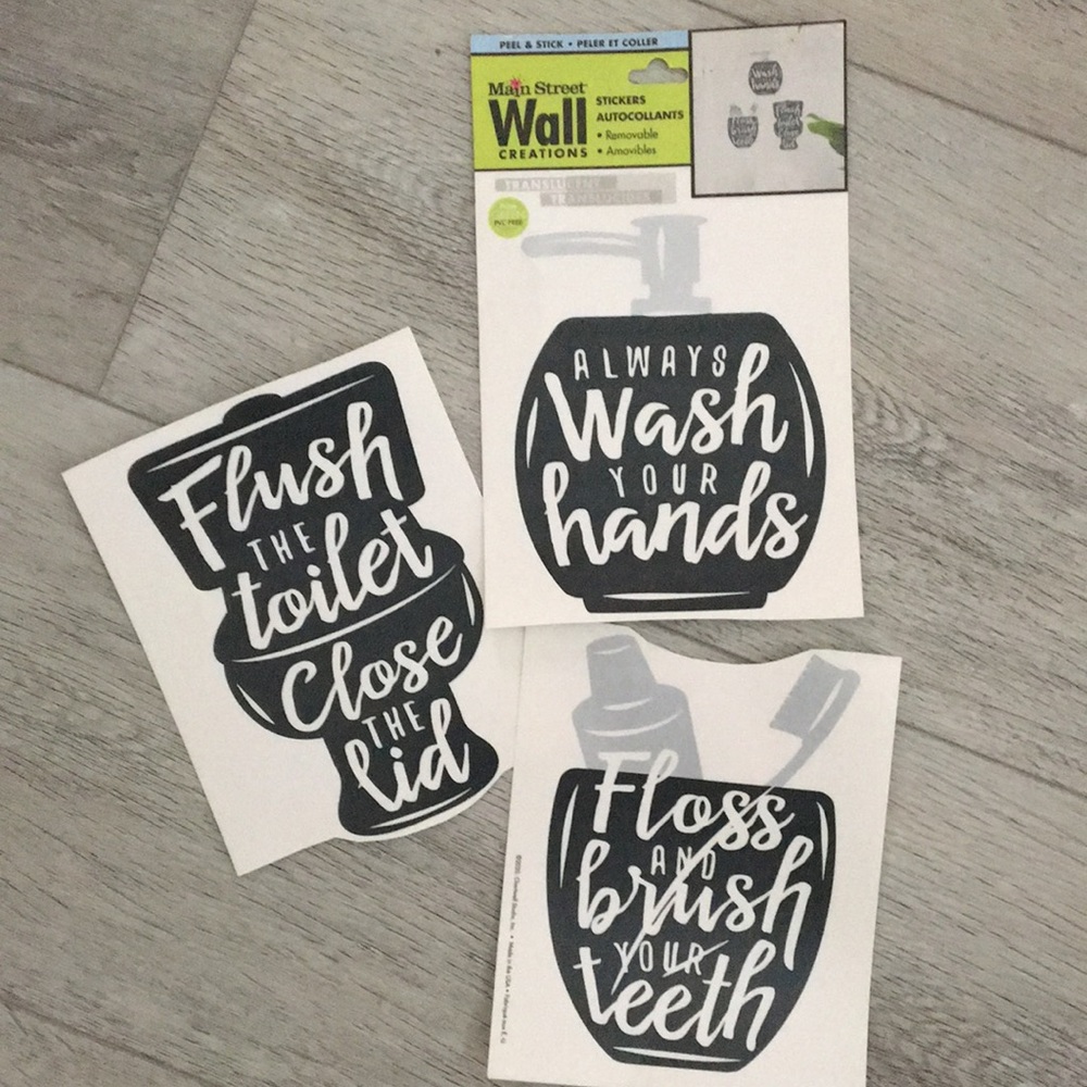 Bathroom Wall Decal Removable Stickers NWT